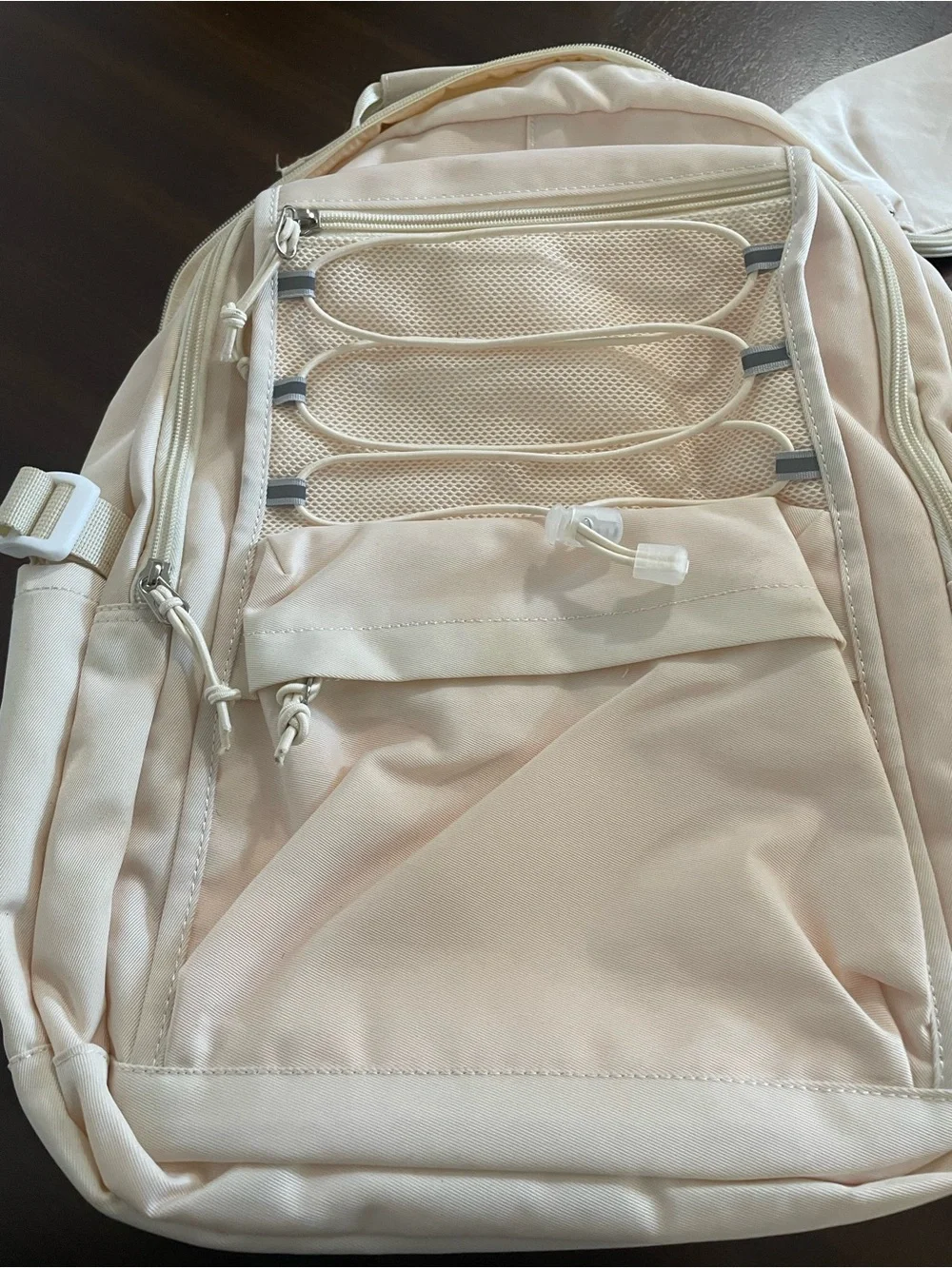 Cream Canvas Backpack with Matching Pouch - Minimal Everyday Carry